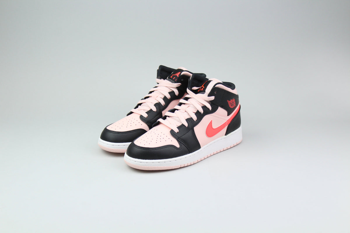 Jordan 1 Mid 'Black Pink Crimson' (GS) - Size 39 (ARCHIVE)