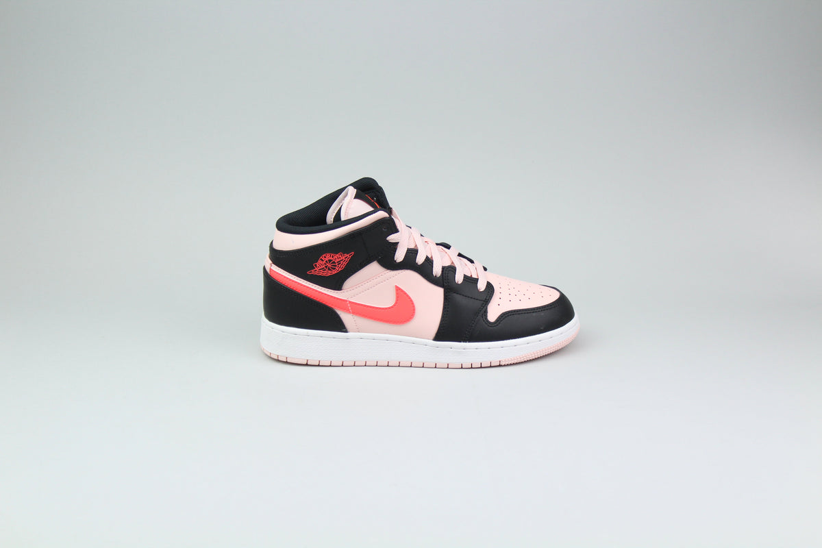 Jordan 1 Mid 'Black Pink Crimson' (GS) - Size 39 (ARCHIVE)