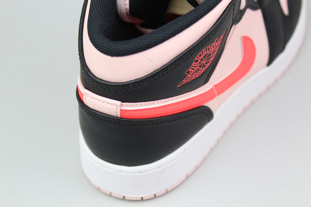 Jordan 1 Mid 'Black Pink Crimson' (GS) - Size 39 (ARCHIVE)
