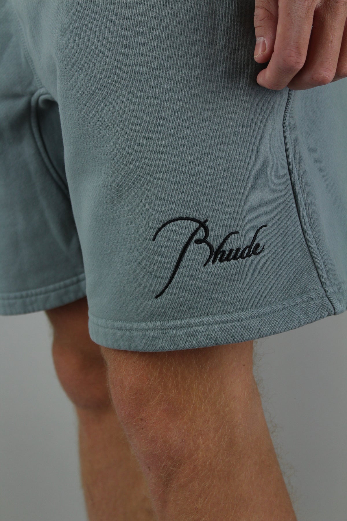 Rhude Logo Sweat Shorts 'Sage'