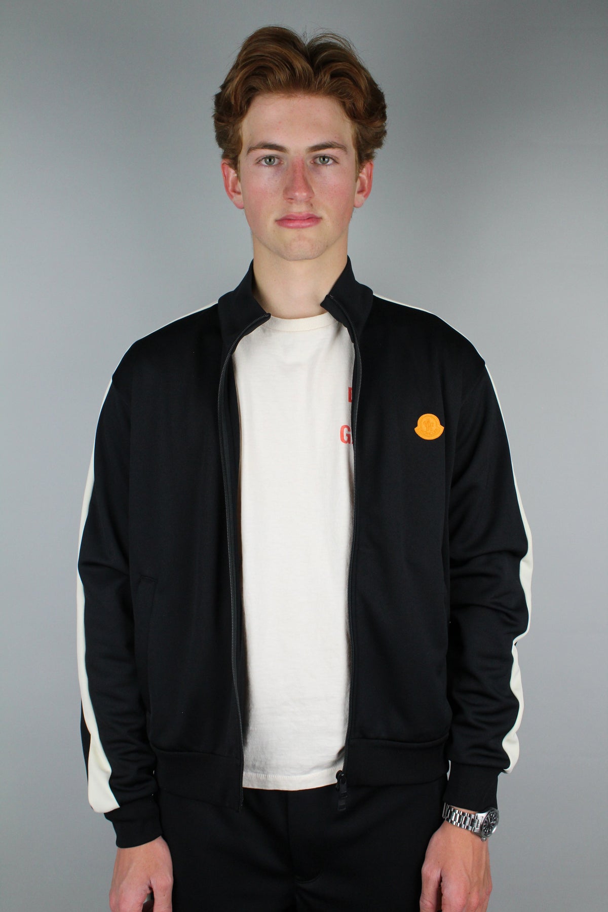 Moncler Zip Up Cardigan (Black)