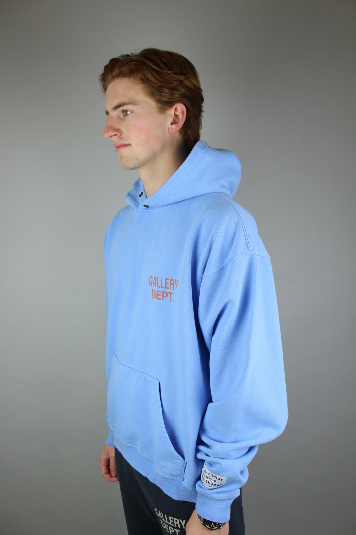 Gallery Dept. 90'S GD Logo Hoodie 'Baby Blue'