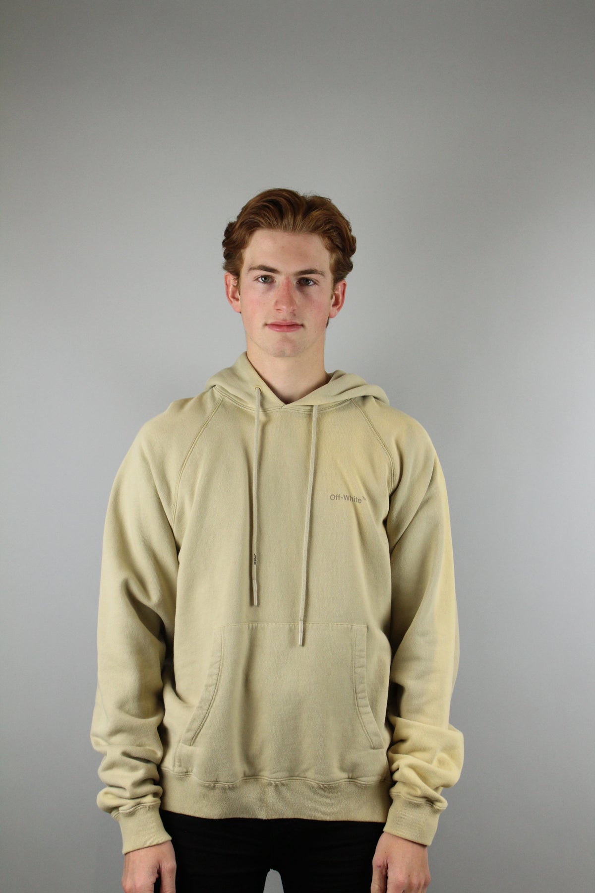 Off-White Diag Tab Skate Hoodie 'Dark Sand'