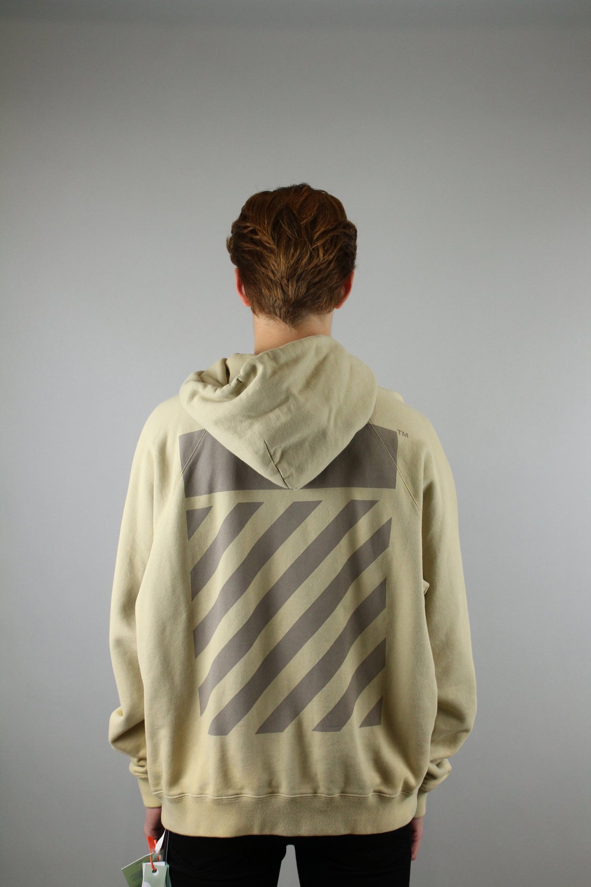 Off-White Diag Tab Skate Hoodie 'Dark Sand'