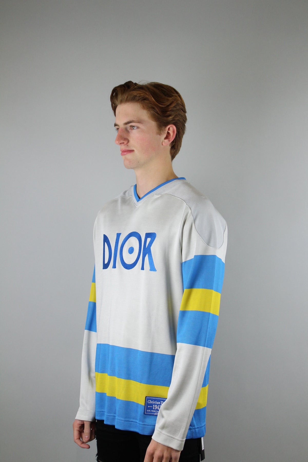 Christian Dior X Jack Kerouac 'Hockey Jersey' (White/Light Blue)