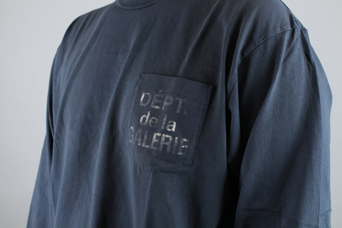 Gallery Dept. French Logo Pocket Longsleeve 'Vintage Black'