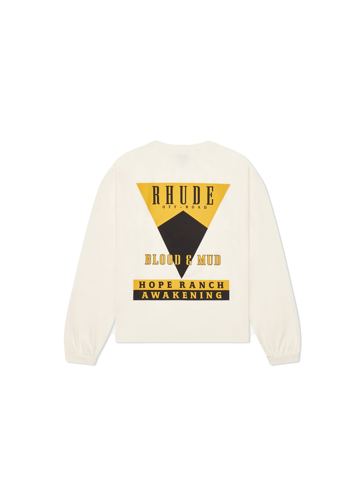 Rhude Blood And Mud Long Sleeve Tee 'White'