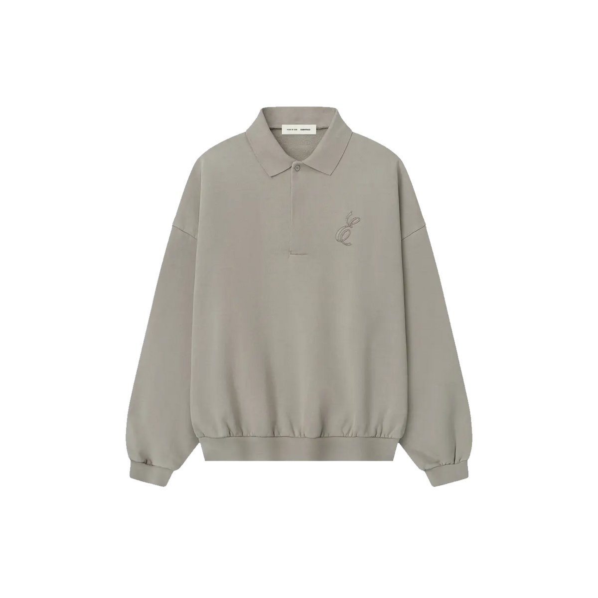 Fear of God Essentials Classic Polo Sweatshirt 'Smoke Grey'