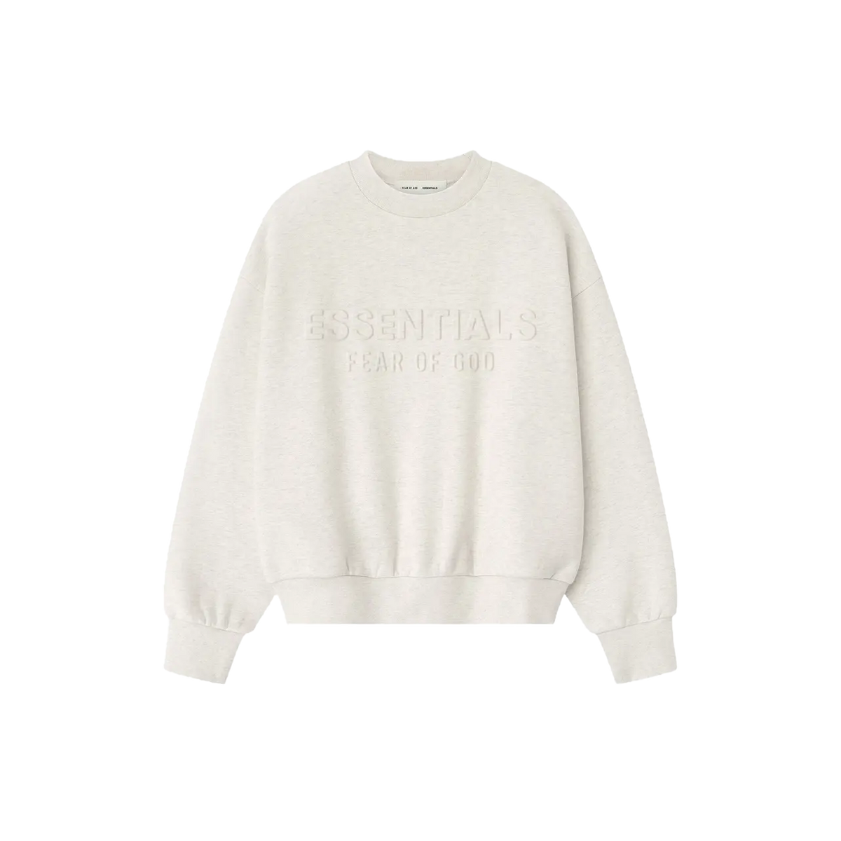 Fear of God Essentials Embossed Classic Crewneck 'Oatmeal Heather'