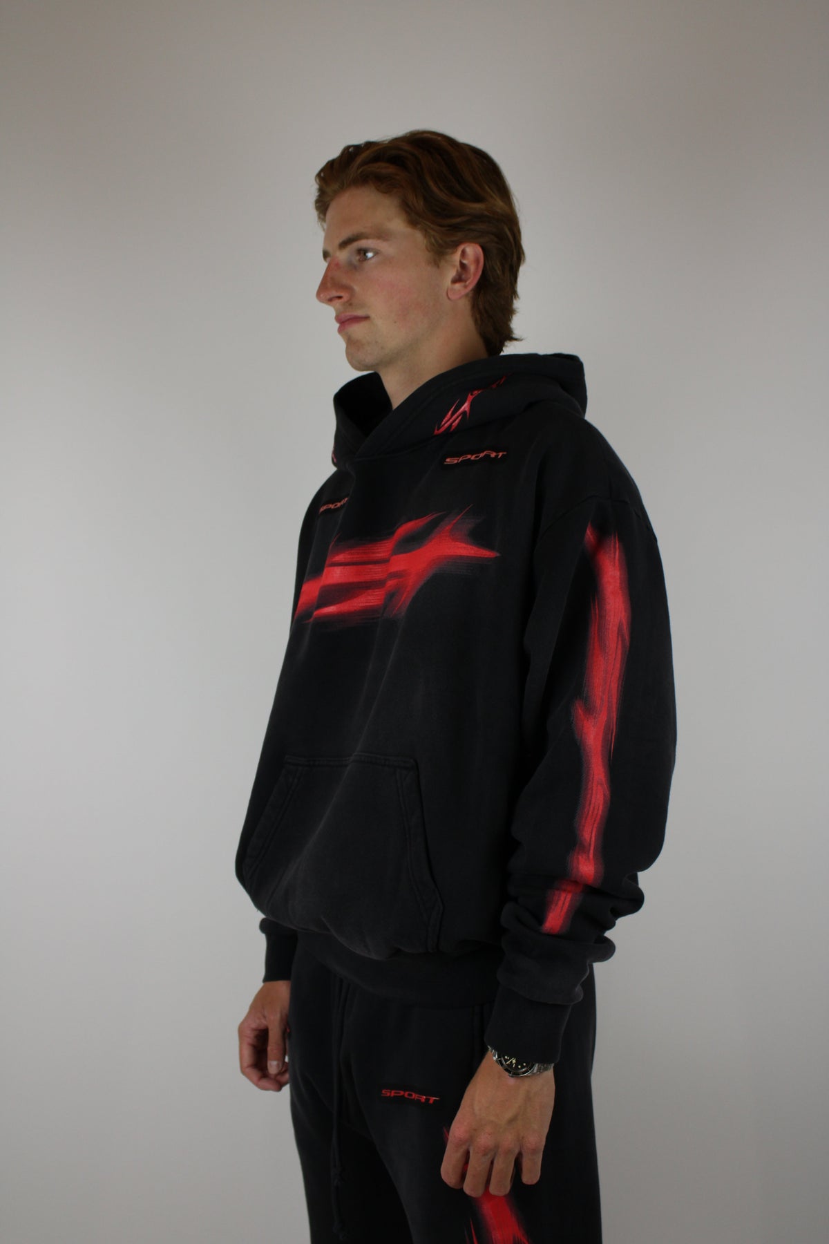 Hellstar Motion Blur Hoodie 'Black'