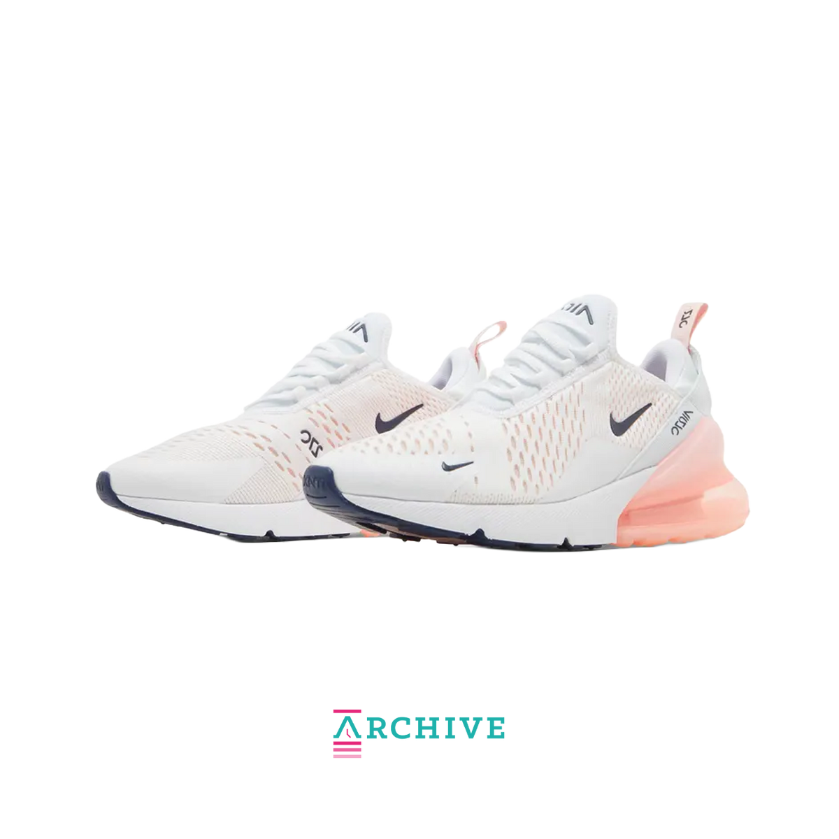 Nike Wmns Air Max 270 'White Bleached Coral' - Size 37.5 (ARCHIVE)