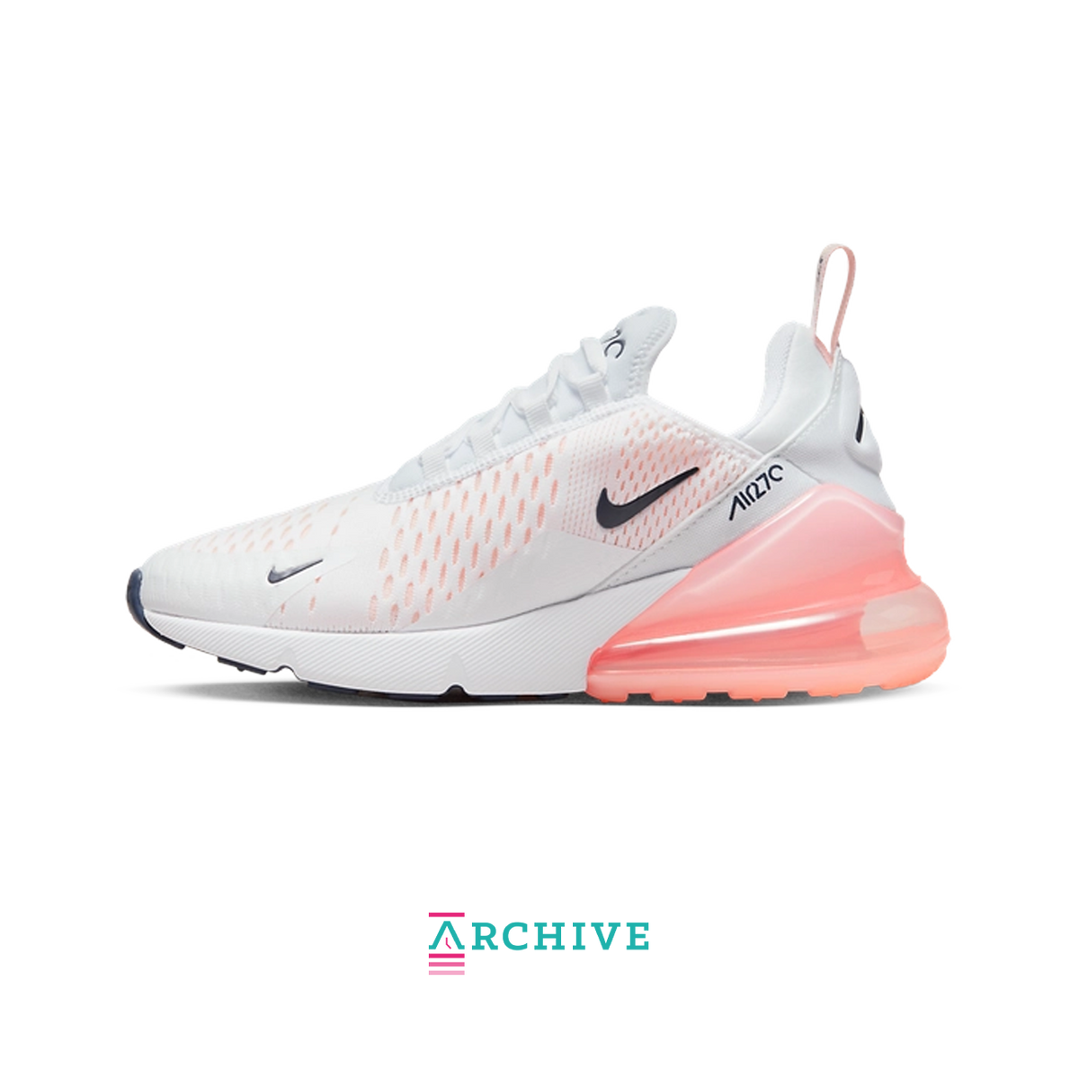 Nike Wmns Air Max 270 'White Bleached Coral' - Size 37.5 (ARCHIVE)