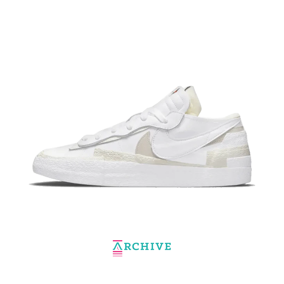 Sacai x Nike Blazer Low 'White Patent' - Size 42.5 (ARCHIVE)